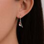 Enamel Robin Bird Drop Hook Earrings In Sterling Silver, thumbnail 1 of 12