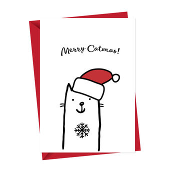 Merry Catmas Christmas Cards Single And Packs Available, 6 of 6