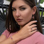 Real Flower Drop Earrings By Shrieking Violet®, thumbnail 11 of 12