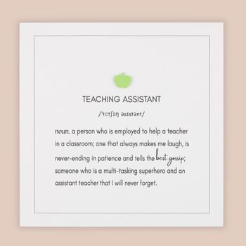 Personalised Definition Of Teacher Card, 8 of 9