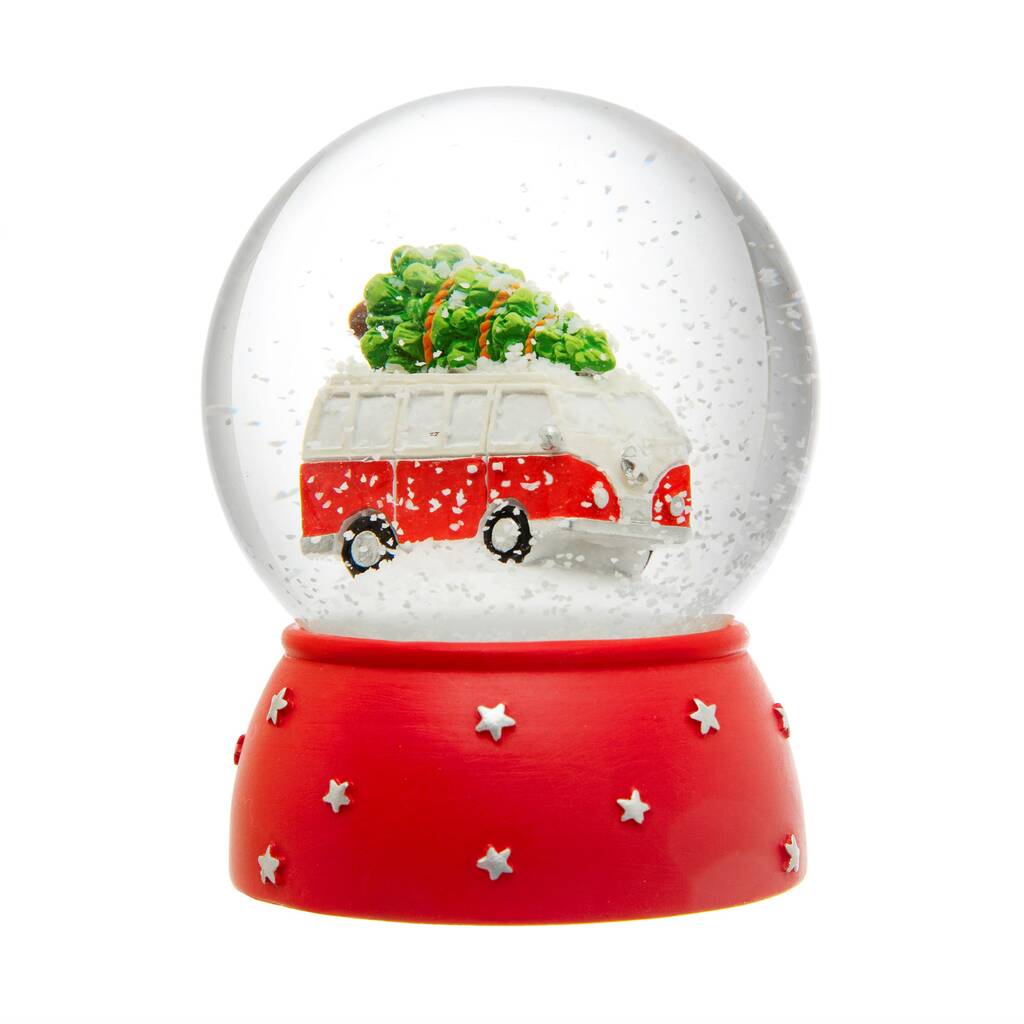 Christmas Camper Van Snow Globe By Posh Totty Designs Interiors ...