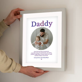 Personalised Father's Day Framed Photo Print, 2 of 4