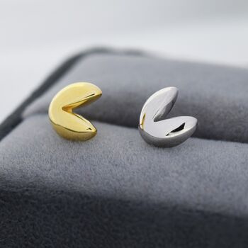 Fortune Cookie Stud Earrings In Sterling Silver, 3 of 12