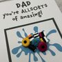 Liquorice Allsorts Polymer Clay Birthday Card Handmade, thumbnail 7 of 12