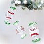 Set Of Four Glass Sweetie Hanging Decorations, thumbnail 1 of 5