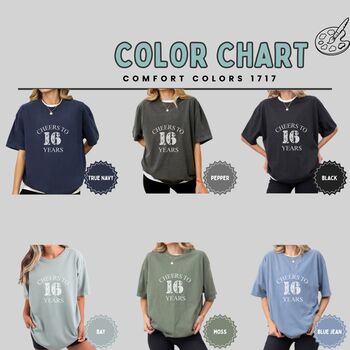 Personalised Cheers To 16 Years Milestone T Shirt, 7 of 12