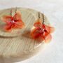 Red And Orange Flower Hair Pins, thumbnail 8 of 8