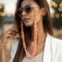 Glasses Chain Peach And Salmon Chunky Acrylic Chain, thumbnail 2 of 7