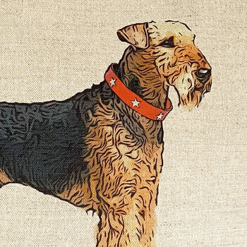 Airedale Terrier Feature Cushion, 3 of 6