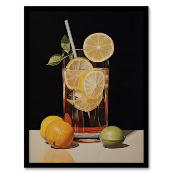 Long Island Iced Tea Cocktail Kitchen Wall Art Print, 5 of 6