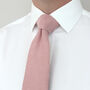 Wedding Handmade 100% Brushed Cotton Tie In Dusty Pink | Groomsmen Ties, thumbnail 3 of 10