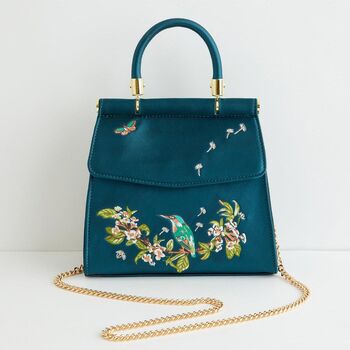 Morning Song Kingfisher Mini Teal Tote, 4 of 9