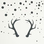 Christmas Antler Wall Decal Sticker, thumbnail 7 of 8