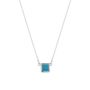 Turquoise Square Sterling Silver Necklace, thumbnail 6 of 7