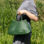 Vegan Leather Hand Weaving Sling Bag, thumbnail 8 of 12