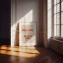 Welcome We Have Wine Wall Print | Red And Cream | Art Print, thumbnail 3 of 4