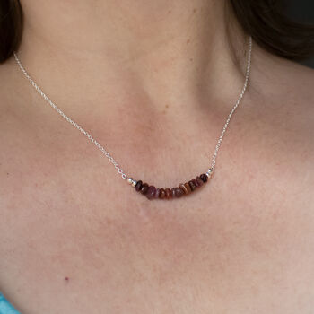 Natural Ruby Gemstone And Sterling Silver Necklace, 5 of 5