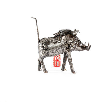 Small Warthog Metal Sculpture, 9 of 10