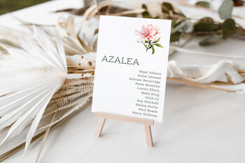Flower Themed Wedding Table Plan Cards, 3 of 8