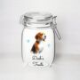 Personalised Beagle Kilner Style Dog Treat Jar, thumbnail 1 of 2
