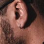 Mens Gold Plated Thin 13mm Hoop Earrings Mens Earrings, thumbnail 8 of 9
