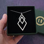 Geometric Diamond Shaped Necklace, thumbnail 10 of 10