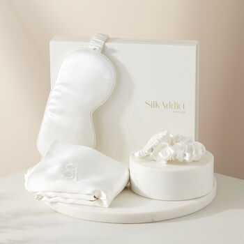 Silk Addict 100% Mulberry Silk Ivoy Gift Set, 3 of 7