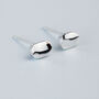 Sterling Silver Simple Curved Stud Earrings, thumbnail 3 of 5