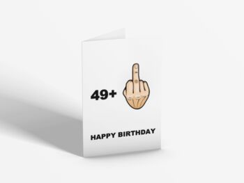 Personalised Birthday Age With Middle Finger Card, 3 of 4