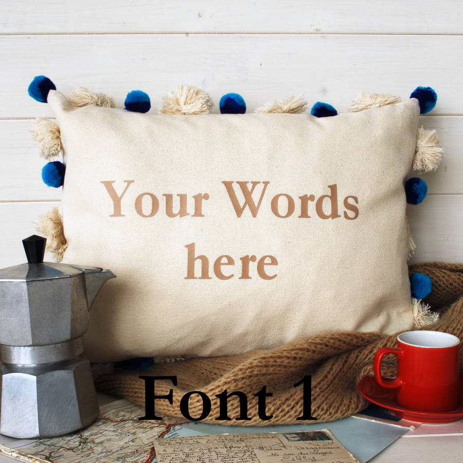 Your Words Tassel Cushion By Bags Not War