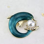 Dolphin And Pearl Brooch, thumbnail 1 of 7