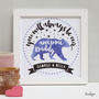 Personalised Daddy Bear Framed Print, thumbnail 2 of 11