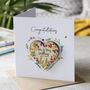 Personalised Wedding Day Floral Magnet And Card, thumbnail 1 of 5