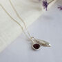 January Birthflower Birthstone Sterling Silver Necklace, thumbnail 9 of 11