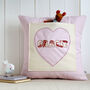 Personalised Pocket Cushion Gift For New Baby Girl, Christening Or Birthday, thumbnail 1 of 12