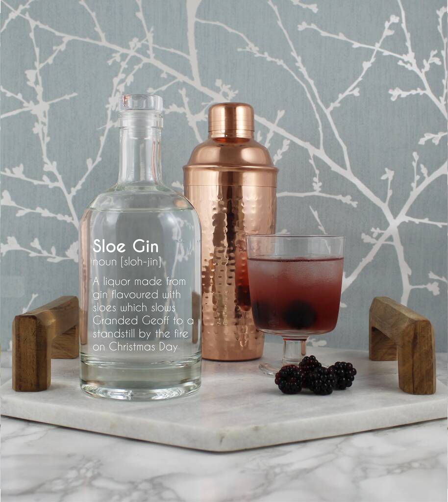 Personalised Sloe Gin Definition Gift 700ml By Copper And Sable