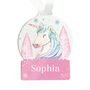 Personalised Unicorn Christmas Acrylic Snowglobe Hanging Decoration Gift Boxed, thumbnail 4 of 5