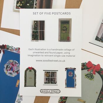 Christmas Postcards, Festive Doors And Windows, 8 of 11