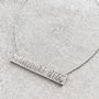 Heavy Hammered Silver Bar Necklace, thumbnail 3 of 3