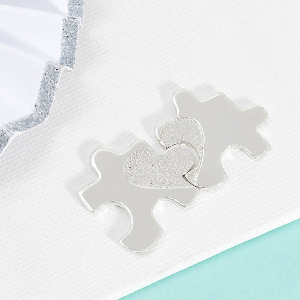Personalised Silver Mother And Daughter Jigsaw Keepsake, 1 of 7