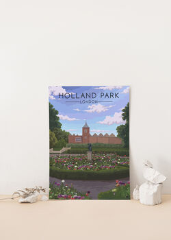 Holland Park London Travel Poster Art Print, 2 of 8