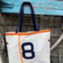 Blooper Large Upcycled Sailcloth Beach Bag, thumbnail 5 of 5