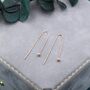 Sterling Silver Minimalist Ball Threaders Earrings, thumbnail 5 of 9
