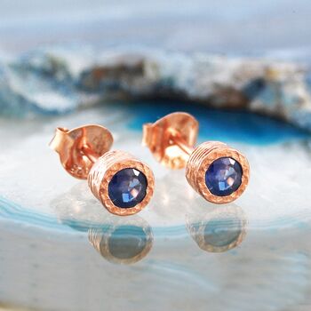 Sapphire September Birthstone Gold Plated Silver Necklace, 4 of 7