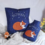 Liberty Print Fox Personalised Hot Water Bottle Cover, thumbnail 4 of 5