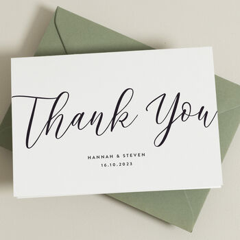 Simple Personalised Thank You Card, 4 of 4