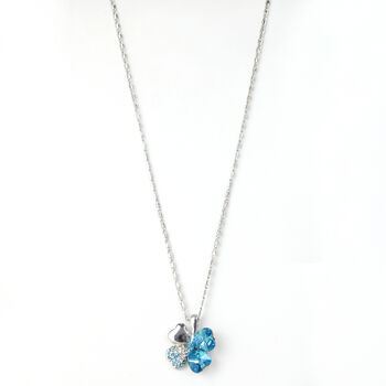 Colourful Crystal Four Leaf Clover Pendant Necklace, 6 of 8