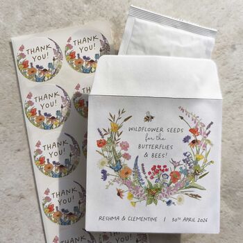 10 Cottage Garden Wildflower Seed Packet Wedding Favours, 2 of 7
