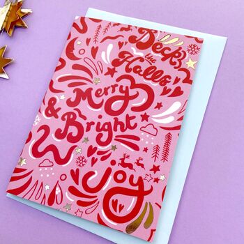 Merry And Bright Christmas Card, 2 of 5