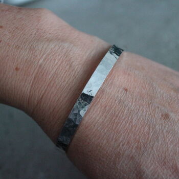 Personalised Flat Fronted Silver Bangle –, 4 of 4